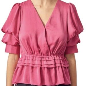 Impeccable Pig Pink Ruffle Top